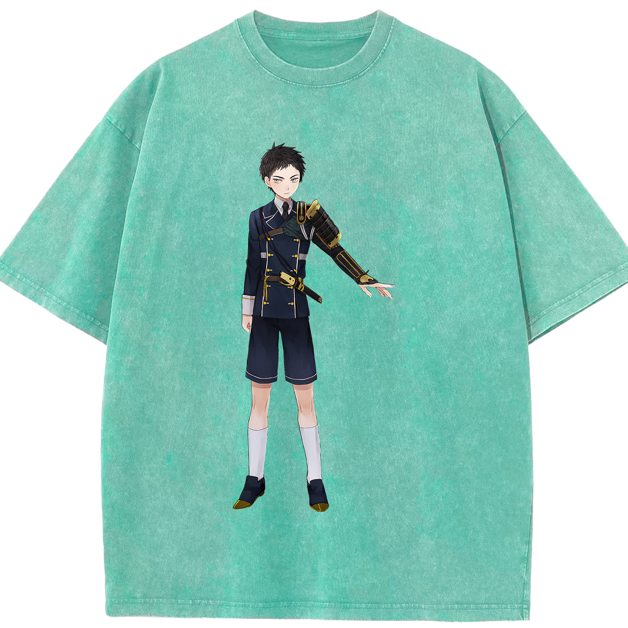 （画像用） 刀剣乱舞 Touken Ranbu 綿100% ヴィンテージ風 半袖Tシャツ（フロントプリント）